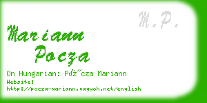 mariann pocza business card